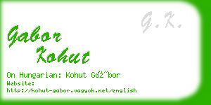 gabor kohut business card